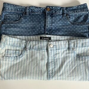Lot of two pairs of d.jeans denim shorts - size 14